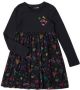 Desigual semi-transparante A-lijn jurk met all over print zwart multicolor - Thumbnail 3