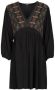 Desigual Elegante Zwarte Viscose Jurk met Contrastdetails Black Dames - Thumbnail 2
