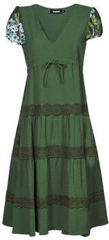 Desigual gebloemde trapeze jurk groen