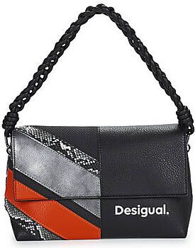 Desigual Multifunctionele Schoudertas met Meerdere Compartimenten en Zakken Black Dames