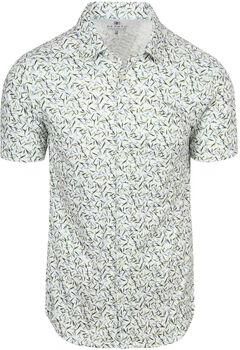 Desoto Overhemd Korte Mouw Short Sleeve Jersey Overhemd Print Groen Blauw