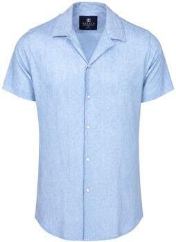 Desoto Overhemd Korte Mouw Short Sleeve Overhemd Casual Lido Lichtblauw