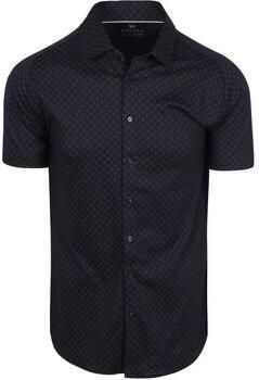Desoto Overhemd Korte Mouw Short Sleeve Overhemd Cubes Navy