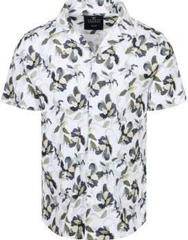 Desoto Overhemd Korte Mouw Short Sleeve Overhemd Festival Wit Groen - Foto 5