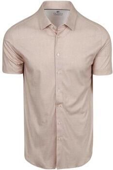 Desoto Overhemd Korte Mouw Short Sleeve Oxford Optics Overhemd Beige