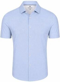 Desoto Overhemd Korte Mouw Short Sleeve Oxford Optics Overhemd Lichtblauw