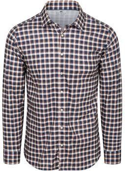 Desoto Overhemd Lange Mouw Overhemd Checks Bruin Navy