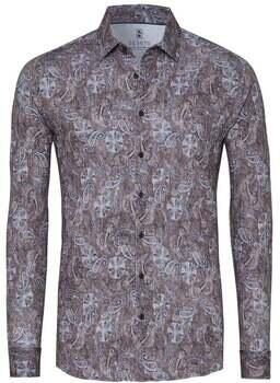 Desoto Overhemd Lange Mouw Overhemd Corduroy Optics Bruin