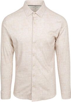 Desoto Overhemd Lange Mouw Overhemd Monochrome Beige