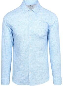Desoto Overhemd Lange Mouw Overhemd Monochrome Blauw