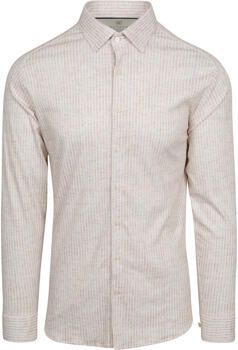 Desoto Overhemd Lange Mouw Overhemd Monochrome Streep Beige