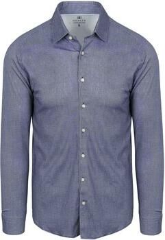 Desoto Overhemd Lange Mouw Overhemd Oxford Optics Blauw