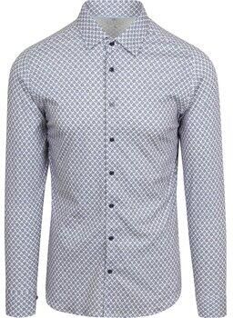 Desoto Overhemd Lange Mouw Overhemd Print Bloem Blauw Beige