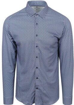 Desoto Overhemd Lange Mouw Overhemd Print Donkerblauw