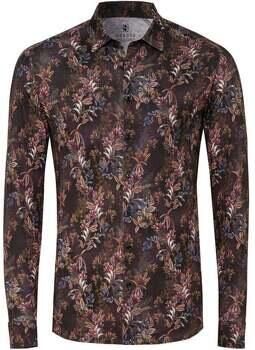 Desoto Overhemd Lange Mouw Overhemd Print Raw Umber Jungle Bruin
