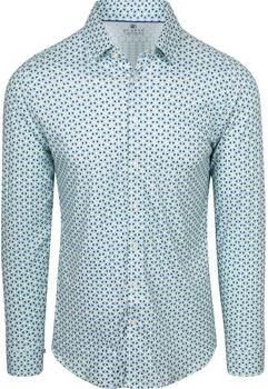 Desoto Overhemd Lange Mouw Overhemd Print Turquoise