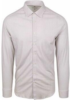 Desoto Overhemd Lange Mouw Overhemd Streep Beige