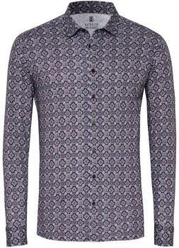 Desoto Overhemd Lange Mouw Overhemd Timeless Elegance Print Donkerblauw