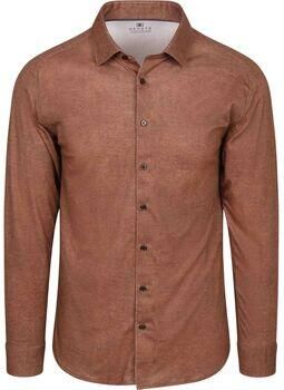 Desoto Overhemd Lange Mouw Overhemd Twill Bruin
