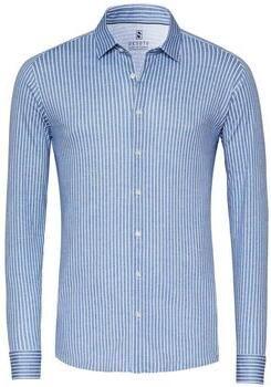 Desoto Overhemd Lange Mouw Overhemd Twill Stripe Blauw