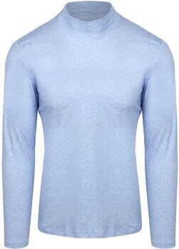 Desoto T-Shirt Lange Mouw Turtleneck Trui Lichtblauw