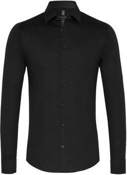 Desoto Overhemd Lange Mouw Overhemd Kent Zwart
