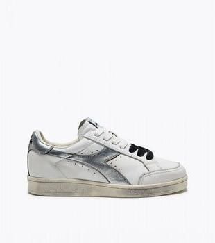 Diadora Korte Broek 201.183746 PRESTIGE METALLIC WN-C6103 BIANCO ARGENTO