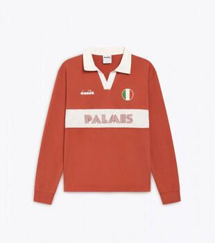 Diadora Polo Shirt Lange Mouw 502.182428 POLO LS LEGACY-MARRONE TERRA COTTA