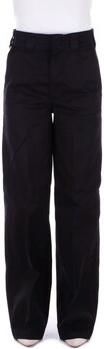 Dickies Wijde Zwarte Broek met Logo Black Dames