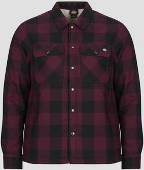 Dickies Sherpa Gevoerd Gewatteerd Shirt Maroon Brown Heren - Foto 5