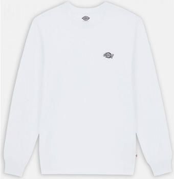 Dickies Witte Katoenen T-Shirt met Lange Mouwen White Heren