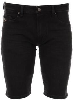 Diesel Slim-short Zwarte Jeans Black Heren