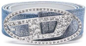 Diesel Ovaal Logo Strass Riem Blue Dames