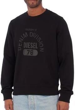 Diesel Grafische Print Ronde Hals Sweater Black Heren