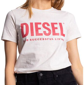 Diesel T shirt T SILY ECOLOGO T SHI met logo wit