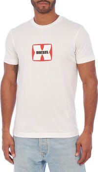 Diesel Elegante ronde hals bedrukt T-shirt White Heren