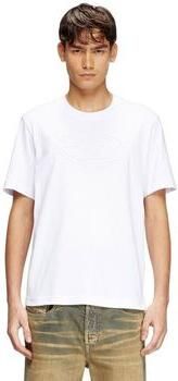 Diesel Geëmbosseerd Ovaal Logo Crew-neck T-shirt White Heren - Foto 7