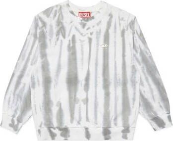 Diesel Kids Trui met tie-dye print Groen