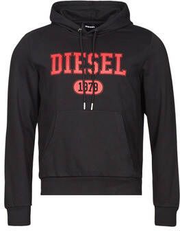 Diesel Zwarte hoodie voor heren Black Heren
