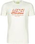 Diesel Logo-Versierd Katoenen T-Shirt voor Mannen White Heren - Thumbnail 1