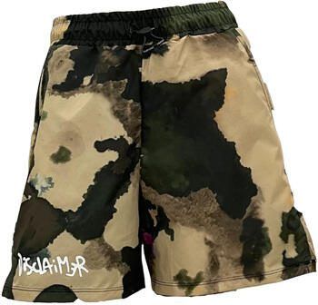 Disclaimer Camo Bermuda Shorts met Logo Brown Dames