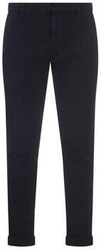 Dondup Klassieke Chino Broek met Zakken en Riemlussen Blue Heren