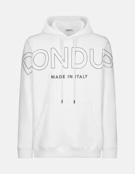 Dondup Hoodie met Contrastlogo en Kangoeroezak White Heren - Foto 2