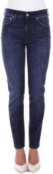 Dondup Denim Skinny Stretch Jeans met Logo Blue Dames
