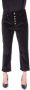 Dondup Dames Straight Broek met Logo Black Dames - Thumbnail 1