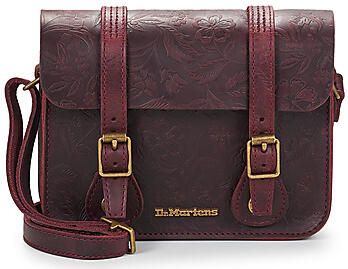 Dr. Martens Schoudertas 7IN 18CM SATCHEL CHERRY RED CRAZY HORSE FLORAL EMBOSS