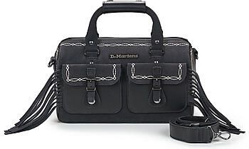 Dr. Martens Schoudertas TOP HANDLE BAG BLACK CLASSIC PULL UP+BRONX SUEDE