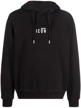 Dsquared2 Zwarte Hoodie met Voorkant Print Black Heren