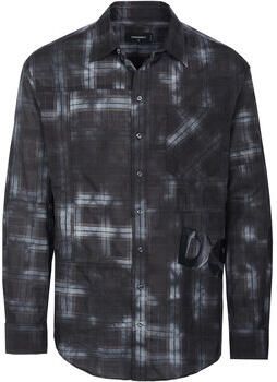 Dsquared2 Casual Geruite Overhemd Black Heren