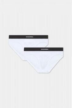 Dsquared Slips DCX200070 TWIN 2PACK BRIEF-100 WHITE - Foto 2